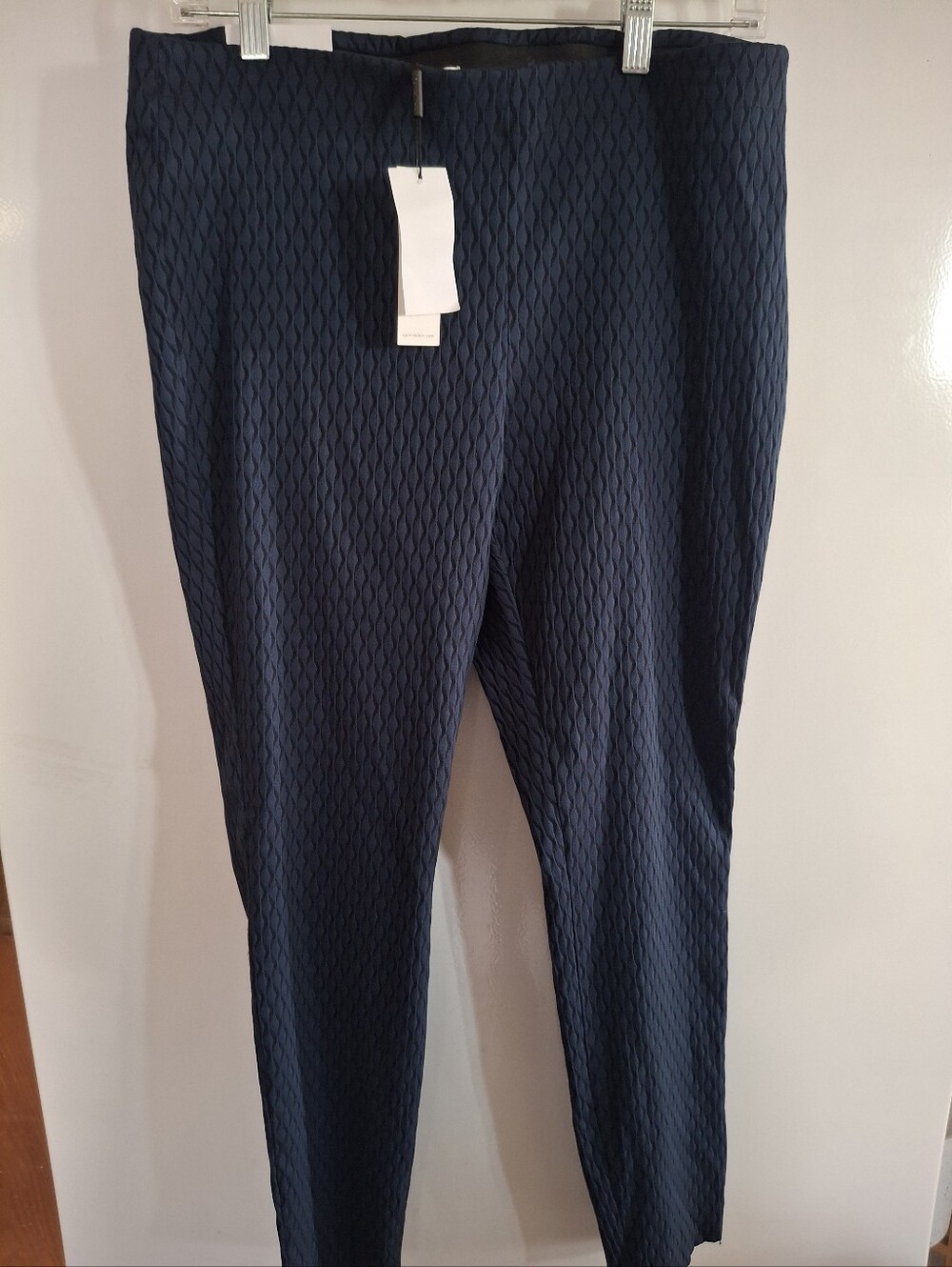 Calvin Klein Navy Textured Chinos